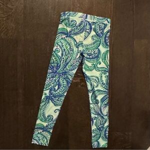 Lilly Pulitzer Paisley Print Kids Leggings size L 10/12